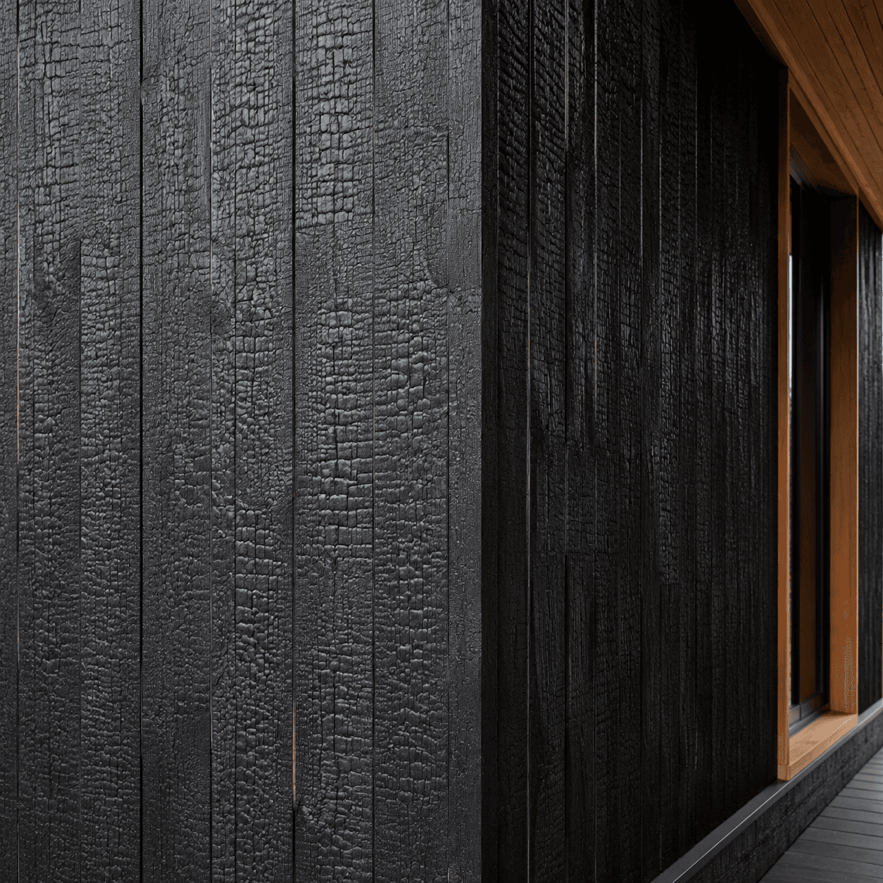 Black timber clad